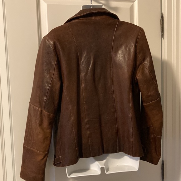 Brown 100% leather jacket - Picture 2 of 6